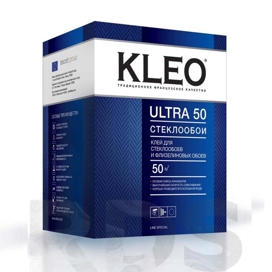 Клей для стеклообоев и флизелин ULTRA 50 KLEO